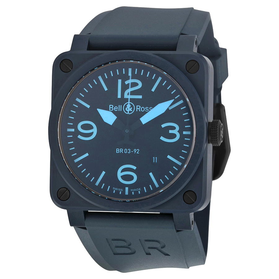 Bell and Ross Aviation BR0392-CERAM-BLUE Matte Blue Ceramic