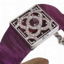   Danae 67489BC.ZZ.A069MR.01 Plum Dial with Diamond-Encrusted Cover Watch