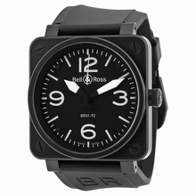 Bell & Ross Bell and Ross Aviation BR0192-BL-CA Matte Black PVD Stainless Steel Watch
