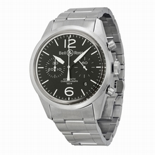 Bell & Ross Bell and Ross Vintage BR126-ORIG-BLK-SS Mens Watch