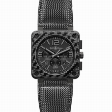 Bell & Ross Bell and Ross Aviation BR0194-CA-FIBER-PH Black Clous de Paris design Watch