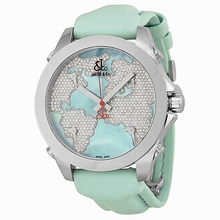  Jacob & Co. Five Time Zone JCM47WM Blue mother of pearl dial with diamond continents Watch