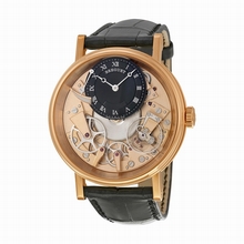 Breguet  Tradition 7057BR/R9/9W6 Black and Champagne Skeleton Watch