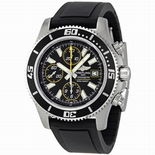 Breitling  Superocean A1334102/BA82 Black Dial with Yellow Accents Watch