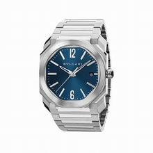 Bvlgari  Octo Solotempo 102105 Blue Sunray Lacquered Polished Watch
