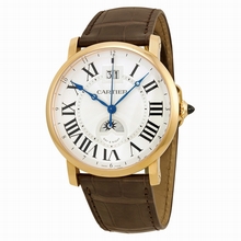 Cartier  Rotonde de W1556220 White Guilloche Watch