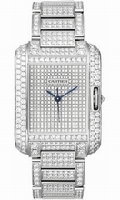 Cartier  Tank HPI00561 Diamond Pave Rhodiumized 18kt White Gold Watch