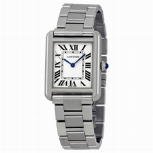 Cartier  Tank W5200013 Silver Opalined Watch