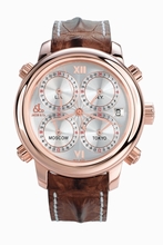 Jacob Co. Jacob & Co. Five Time Zone h24rgSg 18k Rose Gold Watch