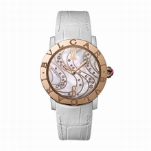 Bvlgari  102027 White Mother-of-Pearl with Diamonds Watch