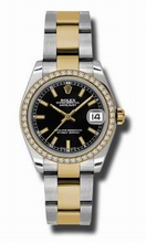 Rolex  Datejust 178383BKSO Stainless Steel and 18kt Gold Watch