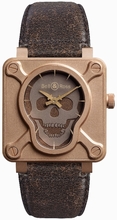 Bell & Ross Bell and Ross Aviation BR0192-SKULL-BR Black/Photoluminescent Skull Watch