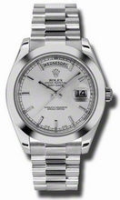 Rolex  Day-Date II 218206SSP Silver Watch