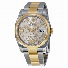 Rolex  116203SFO Silver Floral Watch