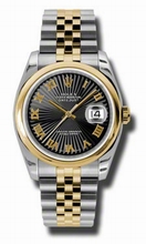 Rolex  Datejust 116203BKSBRJ Stainless Steel and 18K Yellow Gold Watch