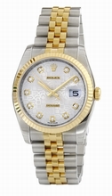 Rolex  Datejust 116233-SJDJ Silver With 10 Diamonds Watch