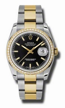 Rolex  Datejust 116243BKSO Stainless Steel and 18kt Yellow Gold Watch