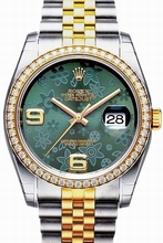 Rolex  Datejust 116243GRFAJ Green Floral Watch
