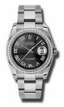 Rolex  Datejust 116244BKSBRO Stainless Steel Watch
