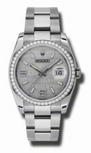 Rolex  Datejust 116244SWSDAO Silver Wave Watch