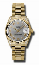 Rolex  Datejust 178238GRP 18kt Yellow Gold Case. Lugs set with 24 diamonds Watch