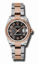 Rolex  Datejust 178241BKCAO Black Concentric Circle Watch