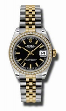 Rolex  Datejust 178383BKSJ Black Watch