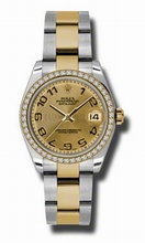 Rolex  Datejust 178383CCAO Champagne Concentric Circle Watch