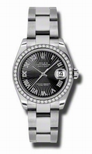 Rolex  Datejust 178384BKSBRO Black Sunburst Watch
