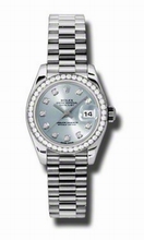 Rolex  Datejust 179136IBLDP Platinum Watch