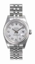 Rolex  Datejust 179174-WDJ White With 10 Diamonds Watch
