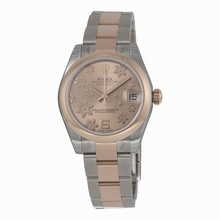 Rolex  Datejust Lady 31 178241PFAO Pink Raised Floral Motif Watch