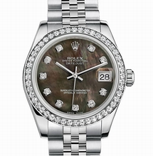 Rolex  Datejust Lady 31 178384BKMDJ Black Mother of Pearl Watch