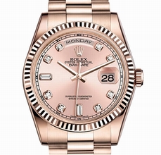 Rolex  Day-Date 118235PDP Pink Set with Diamonds Watch