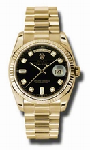 Rolex  Day-Date 118238BKDP Black With Diamonds Watch