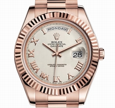 Rolex  Day-Date II 218235IVRP 18K Everose Gold Watch