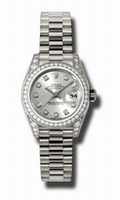 Rolex  Lady Datejust 179159SDP 18k White Gold Diamond Watch