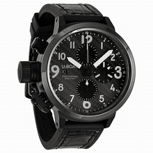 U-Boat  Flightdeck 6204 Black Carbon Fiber Watch